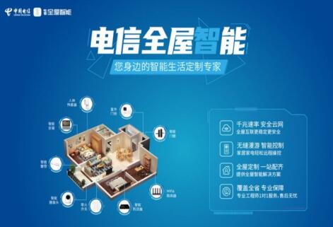 中国电信全屋智能集家居安防与一体让千家万户更安居
