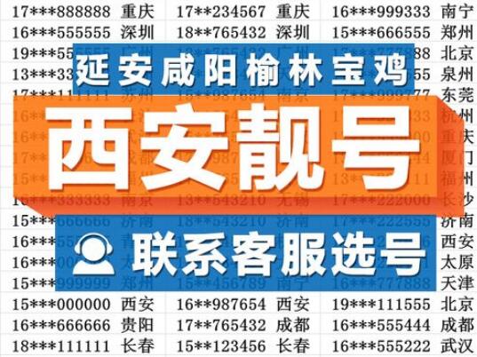 西安电信手机号18966666666 尾数AAAAAA极品八连豹子号