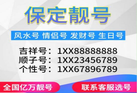 保定尾数AAAA四连豹子号码 排列简单号码易记顺口